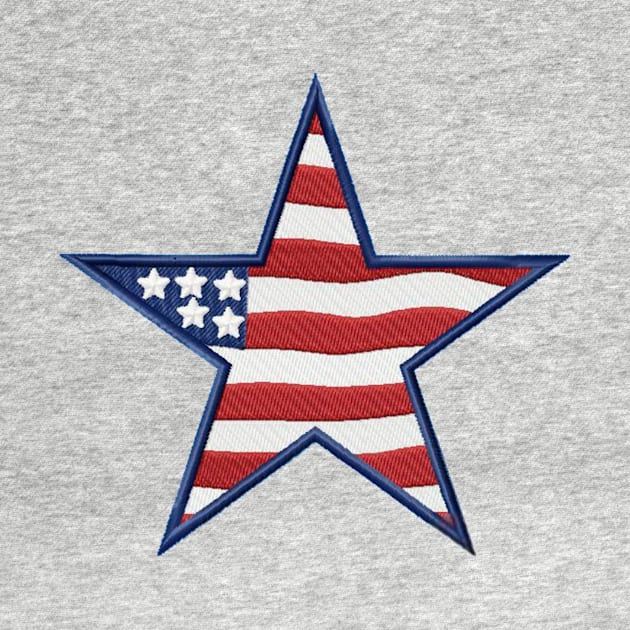 Embroidery American Star by anacarminda